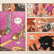 Tribute to Jamie Hewlett's Tank Girl. Traditional illustration project by Drew Clarke - 03.01.2021