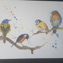 My project in Artistic Watercolor Techniques for Illustrating Birds course. Projekt z dziedziny Malowanie akwarelą użytkownika anfour.af - 12.04.2021