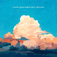 Nube - Poema ilustrado . Editorial Illustration, Traditional illustration, and Digital Illustration project by Valeria Araya - 04.09.2021