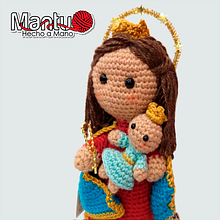 Amigurumi de Virgen maria Auxiliadora Mantu . Un projet de Artisanat, Créativité, Crochet , et Art textile de Daniela López C - 10.04.2021