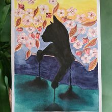 Mein Kursprojekt: Katze am See. Un proyecto de Pintura a la acuarela de Silvia Viole - 10.04.2021