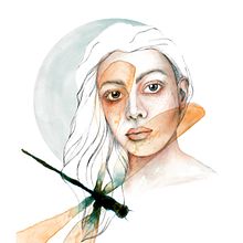 Mi Proyecto del curso: Retrato ilustrado en acuarela. Fine Arts, Portrait Drawing, and Watercolor Painting project by Alessia Iuliano - 04.10.2021
