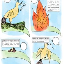 Bande-Dessinée - Le Phénix (ou Phoenix). Traditional illustration project by Anna Slt - 04.10.2020