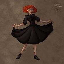 Girl with a dress. Un projet de Conception de personnages et Illustration traditionnelle de Luciana Valeriano - 01.02.2021