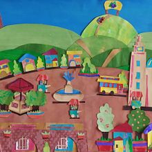 Ilustración de historias con papel: Tequisquiapan, Pueblo Mágico.. Traditional illustration, Collage, Paper Craft, Children's Illustration, Creating with Kids, and Narrative project by Susana Ibarra - 04.11.2021