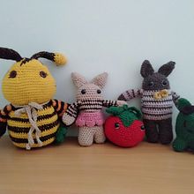 Amigurumi: Beertha and Timothy. Connie and Raul. kiwi-cat :). Crochet project by Andrea Clark - 04.11.2021