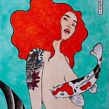 Mermay. Fine Arts, Drawing, Character Design, Traditional illustration, and Painting project by Nerea - 04.11.2021