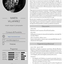 CV Ein Projekt aus dem Bereich Grafikdesign von marta villafañez maraña - 11.04.2021