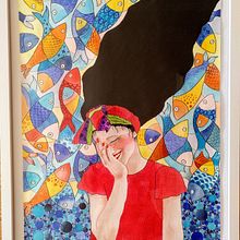 Ilustración acuarela retrato mujer: "He encontrado a Wally". Un progetto di Pittura ad acquerello di Berta Balaguer (Ilustradora de Acuarela) - 11.04.2021