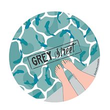 Grey Street sticker . Ilustração tradicional projeto de Claudia Pacheco - 27.03.2021