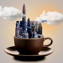 City in Cup. Photomontage project by Md. Saiduzzaman Khondhoker - 04.11.2019
