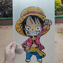 Pintura tipo vitral manga luffy Ein Projekt aus dem Bereich Malerei von Angel Garcia - 11.04.2021