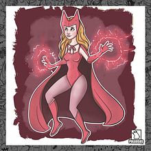 Bruja escarlata.. Concept Art, Drawing, Character Design, Traditional illustration, and Digital Illustration project by pulgosos mx - 04.11.2021