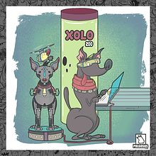 xoloitzcuintle del futuro.. Character Design, Traditional illustration, and Digital Illustration project by pulgosos mx - 04.11.2021