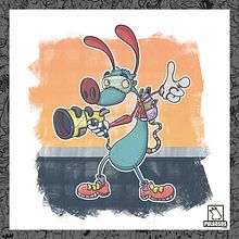 Conejo galactico.. Character Design, Traditional illustration, and Digital Illustration project by pulgosos mx - 04.11.2021