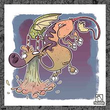 El dragón. Character Design, Traditional illustration, and Digital Illustration project by pulgosos mx - 04.11.2021