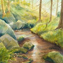 My project in  Natural Landscapes in Watercolor course. Un proyecto de Pintura a la acuarela de robbi28 - 12.04.2021