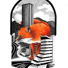 El Zorro kitsune . Un proyecto de Ilustración tradicional, Bellas Artes, Dibujo e Ilustración editorial de fabian acero - 12.04.2021