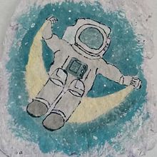 Hombre del espacio  . % Yatziry Miranda tarafından hazırlanan Geleneksel illüstras, on, Akrilik Bo, Ve ama projesi - 04.12.2021