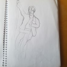 Práctica de poses. Projekt z dziedziny  R, sunek, R, sunek ołówkiem, R i sunek anatomiczn użytkownika Alondra Mendoza - 11.04.2021