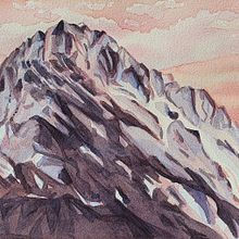 Lomnický štít in watercolor. Un progetto di Pittura ad acquerello di Anna Juskova - 12.04.2021
