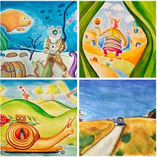 Quelques unes de mes aquarelles  . Ilustrasi Editorial & Ilustrasi Anak-Anak proyek oleh Jasmine Desrochers - 04.12.2021