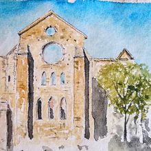 Abbazia di San Galgano - Toscana. Watercolor Painting project by Pierluigi Nicolini - 04.12.2021