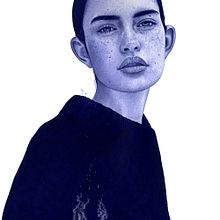 Arde. Desenho, Desenho artístico, Desenho de retrato, Desenho realista, Ilustração tradicional e Ilustração com tinta projeto de Belén Diz Juncal - 12.11.2020