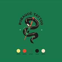 Identidade Visual Poraquê Tattoo. Br, ing, Identit, and Logo Design project by Beatriz Belo - 12.12.2020