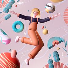 Spring Illustrations Ein Projekt aus dem Bereich 3D, 2-D-Animation, Design von Figuren, Design von 3-D-Figuren, Traditionelle Illustration, Digitale Illustration und 3-D-Modellierung von Mattey - 12.04.2021