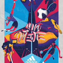 SIN MENTE - Adidas Illustration . Traditional illustration, Digital Illustration, and Vector Illustration project by Sebastian Gutierrez - 04.12.2021