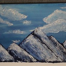 Blue Sky Icy Mountain . Un proyecto de Pintura acrílica de Pauline Chin - 12.04.2021