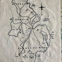 Embroidered Map: Holidays in Northern Ireland . Bordado projeto de Lynne Connolly - 12.04.2021