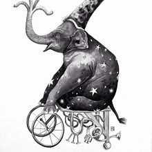 elefante. Projekt z dziedziny Trad, c, jna ilustracja,  R, sunek atramentem i Ilustracje dla dzieci użytkownika Fabiana Moch - 13.04.2021