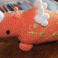 Mi Proyecto del curso: Diseño y creación de amigurumis Rino alado. Crochê projeto de Giselle Arzate - 12.04.2021