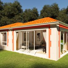 Pool house. Projekt z dziedziny 3D,  Architektura, Architektura wnętrz,  Projektowanie 3D, Dekoracja wnętrz,  Modelowanie 3D i Wizualizacja architektoniczna użytkownika David Paz - 05.12.2021