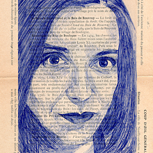 Autorretrato en bolígrafo Bic. Desenho de retrato, Desenho realista, Ilustração tradicional e Ilustração com tinta projeto de Begoña Blázquez Parro - 13.04.2021