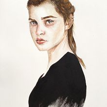 Mon projet du cours : Portrait à l'aquarelle d'après une photo @SolBarrios. Un proyecto de Pintura a la acuarela de Nathalie Merida - 25.04.2021