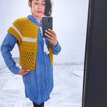 Chaleco tejido en casasol xl y bolero canela . Fiber Arts project by Silvina Veras romero - 04.13.2021