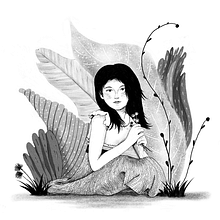 My girl in Traditional Drawing Techniques with Procreate course . Ink Illustration project by Linda Quak-Boon - 04.13.2021