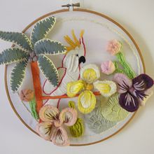 Mon projet du cours : Introduction à la broderie tridimensionnelle. Embroider project by Françoise LORISSON - 04.13.2021