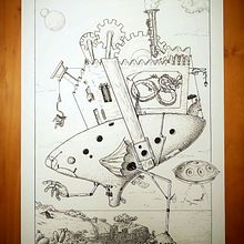 Al's moving castle . Ilustrație tradițională de Luigi Aprea - 04.05.2021