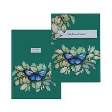 Mariposa sobre hojas de roble. Watercolor Painting project by norma mainero - 04.13.2021