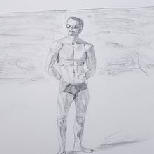 hombre en la playa. . Un progetto di 3D di Alcida Perez - 23.04.2021