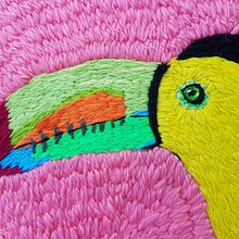 Toucan Racket. Embroider project by Sofia Prado - 02.09.2021