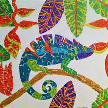 Chameleon. Collage project by Sofia Prado - 04.14.2018