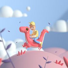 Dino´s Ride. Un proyecto de 3D, Animación 3D, Animación de personajes y Art to de Hgo Bridge - 14.04.2021