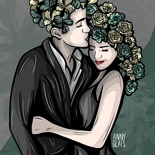 Couple. Een project van  Beeldende kunst, Digitale tekening, Traditionele illustratie y Digitale illustratie van Angela Langlais Gómez - 14.04.2021