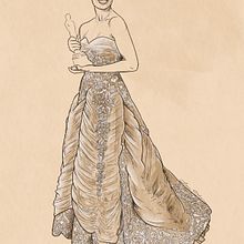 Dresstory: Vestidos que son historia. Traditional illustration, and Digital Illustration project by Javi Cohen - 04.14.2021