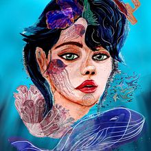 Mi Proyecto del curso: Retrato ilustrado en acuarela. Portrait Drawing, Realistic Drawing, Traditional illustration, Digital Illustration, Naturalistic Illustration, and Watercolor Painting project by Gilmary Mambel - 04.14.2021